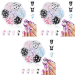 MAYCREATE® 210PCS 3D Nail Decals Flatback Charms Sanrio 7 Designs Kuromi Kitty Themed Resin Cartoon for DIY Art Handcrafts Decorations