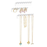 MAYCREATE® 3Pcs Acrylic Necklace Hanger Wall Mounted Transparent Necklace Organizer Hanging Jewelry Organizer, Earrings and Bracelets