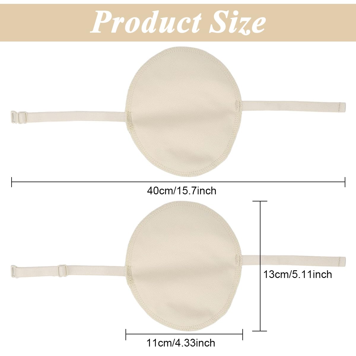 MAYCREATE Sweat Pads for Underarms featuring Adjustable Shoulder Strap and Washable Cotton | 2Pcs Beige for Women and Men