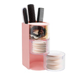 MAYCREATE® Dresser Organizer, 3-Tier Makeup Accessories Hair Clips Storage Case, Clear Swivel Compartments Design, Cosmetic Organizer Makeup Brush Holder