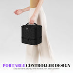 MAYCREATE Travel Nail Polish Organizer Bag for 30 Bottles with Double Layer Design | PU Makeup Storage Case