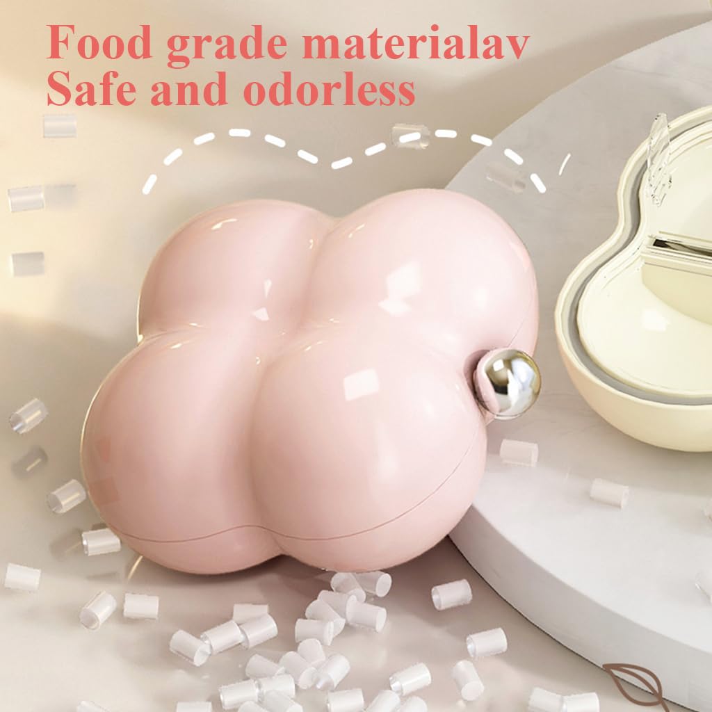 MAYCREATE 1Pc Mini Jewelry Travel Case for Women, Clouded Shaped Earring Box, Trinket Boxes, Portable Small Earrings Box Rings Storage Box for Women Girl Men Small Necklace Rings Earrings, Pink