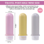 MAYCREATE Travel Bottles for Toiletries with Leakproof Lid 3pcs 90ml Silicone Containers | Refillable Lotion Dispensers