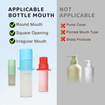 MAYCREATE Travel Bottle Cap Sleeves for Toiletries with Leak-Proof Seal and Elastic Silicone | Set of 4