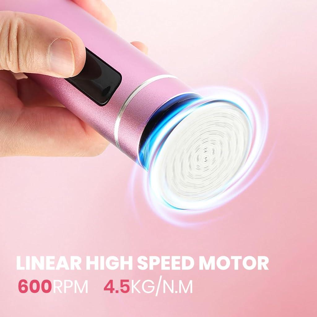 MAYCREATE Electric Foot File for Smooth Feet with 2 Speed Modes and Nano Glass Head | USB Rechargeable 800mAh Pedicure Tool