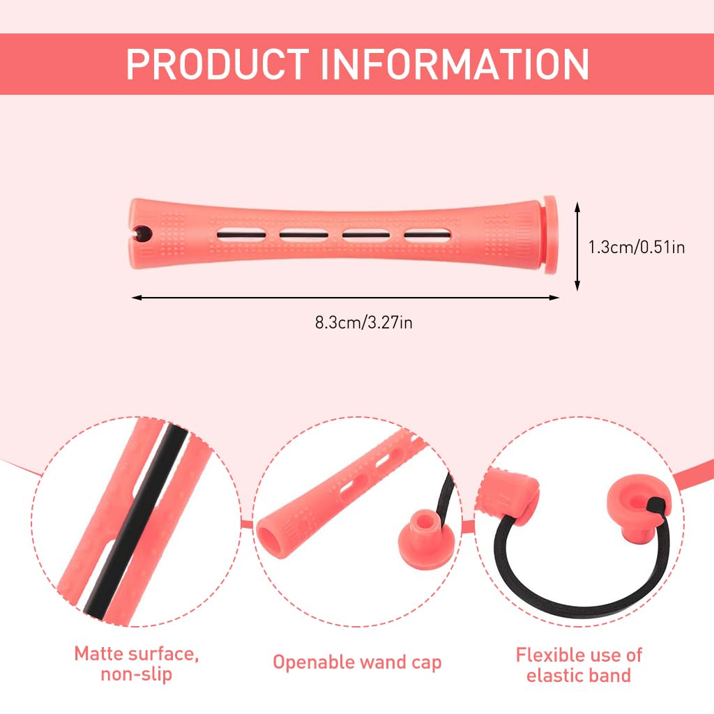 MAYCREATE Heatless Hair Curler 30pcs Kit for Women with 0.51in Rods | PP Cold Wave Rollers