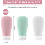 MAYCREATE Travel Toiletries Bottles Kit for Easy Packing featuring 9PCS 90ml Leakproof Silicone Containers | Refillable Dispensers for Shampoo and Lotion