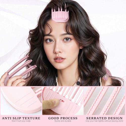 MAYCREATE® 2pcs Hair Volumizer Volume Clips for Women Men, Volumizing Hair Puff Clips, Womens Instant Comb for Fluffy Bangs, No-Trace Hairs Root Lifting Clip (Pink) 4 PCS