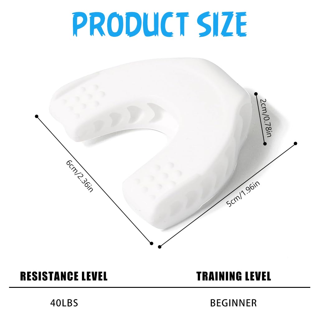 MAYCREATE 40lbs Jawline Exerciser Tool for Men Women Foodgrade Silicone Jaw Line Shaper Jaw Exerciser for Intermediate & Advance Users