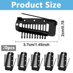 MAYCREATE® 20Pcs Black Chunni Dupatta Clips with Safety Pins, Stainless Steel Dupatta Pin Snap-on Hijab & Wig Clips for Women, Strong Grip, Rust-Resistant, Versatile Pins for Party & Daily Use