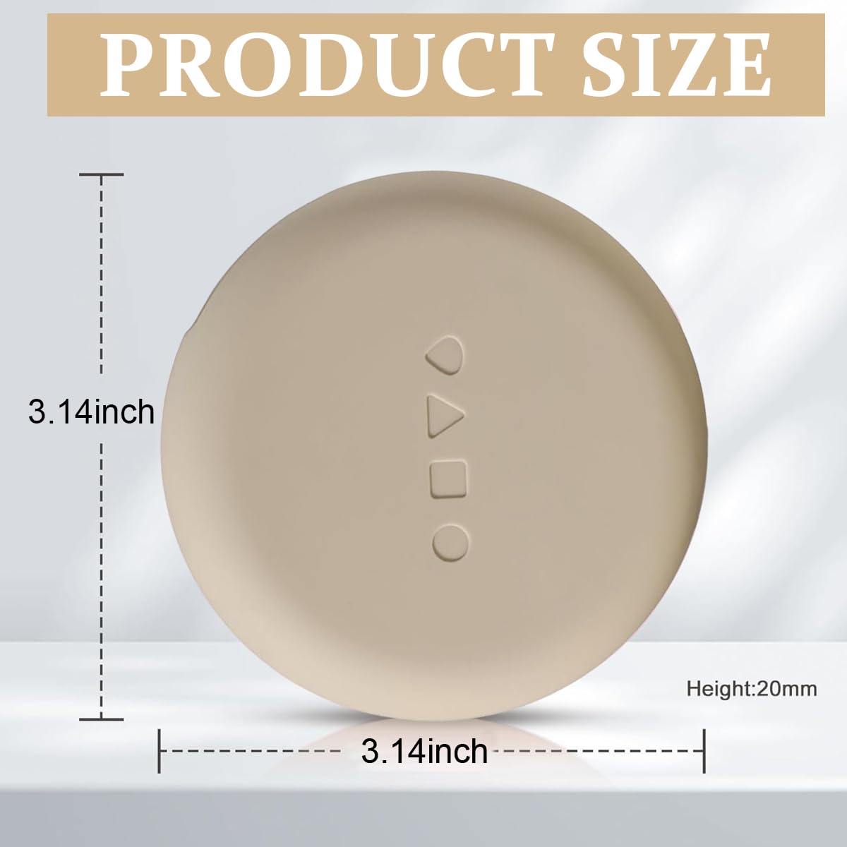 MAYCREATE Makeup Sponge Holder for Travel with Double Side Breathable Design 58×58×75mm Silicone Case in Khaki