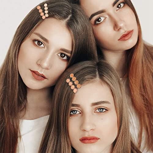 MAYCREATE 4 Pcs Fashion Crystal Rhinestone Hairpin,Non slip Acrylic Resin Hair Clips,Elegant Lady Hair Accessories for Women and Girls