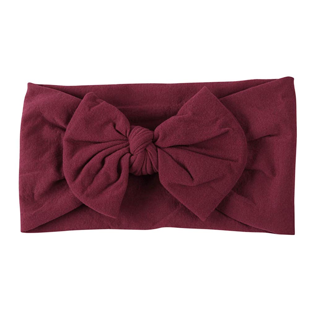 MAYCREATE 6 piece Baby Nylon Headbands,Turban Knotted Girls Hairband Super Soft and Stretchy Hair Wrap for Newborn Toddle Childrens Girls 123456 year old