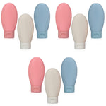 MAYCREATE Travel Bottles for Toiletries 9pcs 60ml with Leak Proof Lid & Refillable Design