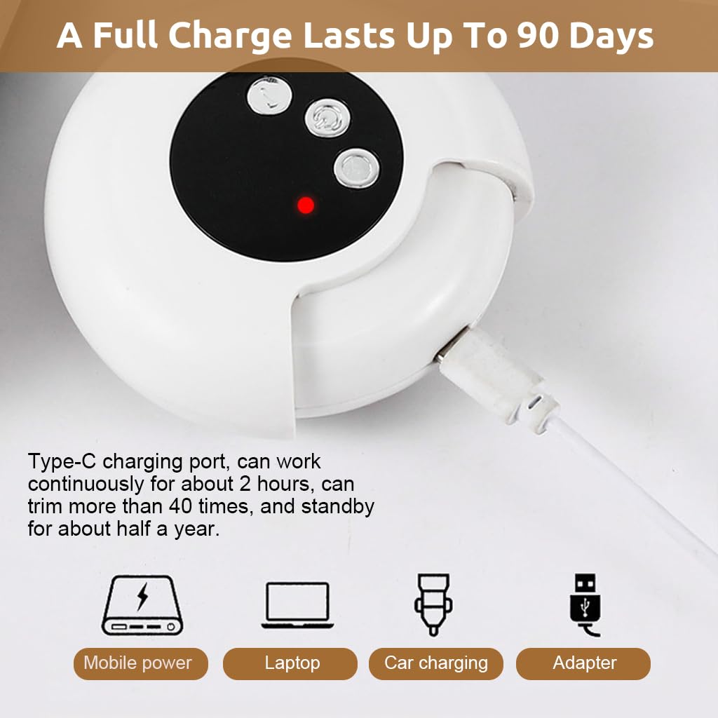 MAYCREATE Electric Nail Clipper with LED 2 IN 1 Nail Clipper& Nail Filer, 2 Speeds Adjustable USB Rechargeable Electric Nail Clipper Nail File, Safe Nail Clipper for Kids Elders Adults