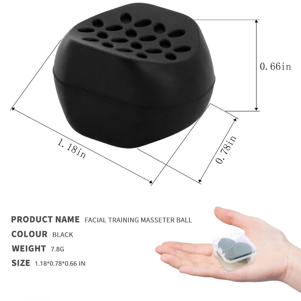 MAYCREATE Jaw Exerciser for Jawline Shaping with 45lbs Resistance | Food‑Grade Silicone Set for Men and Women