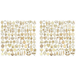 MAYCREATE® Metal 100Pcs Gold Alloy Charms For Jewellery Making Pendants Bulk Lots Antique Mixed Diy Necklace Bracelets Kit For Jewelry Making And Crafting Supplies X 2