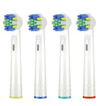MAYCREATE Replacement Brush Heads for Oral B Bases Pack of 8 with Cross Action Nylon Bristles