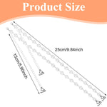 MAYCREATE Pearl Bra Straps for Women, Metal Underwear Bra Strap for Strapless Dress, Fashion Adjustable Replacement Shoulder Strap for Evening Dress, Bra Tops Dress - 1 Pair