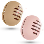 MAYCREATE 2pcs Makeup Sponge Holder, Silicone Blender Sponge Case Double-sided Breathable Shatterproof Beauty Blender Case Container for Travel (Coffee & Pink)