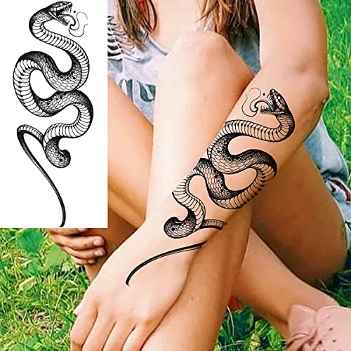 MAYCREATE® 35 Sheets Temporary Tattoo Sticker For Men Black Tatto Sticker Beast on Arm Waterproof Large Tattoo Stickers Assorted Tatto Sticker 3 PCS
