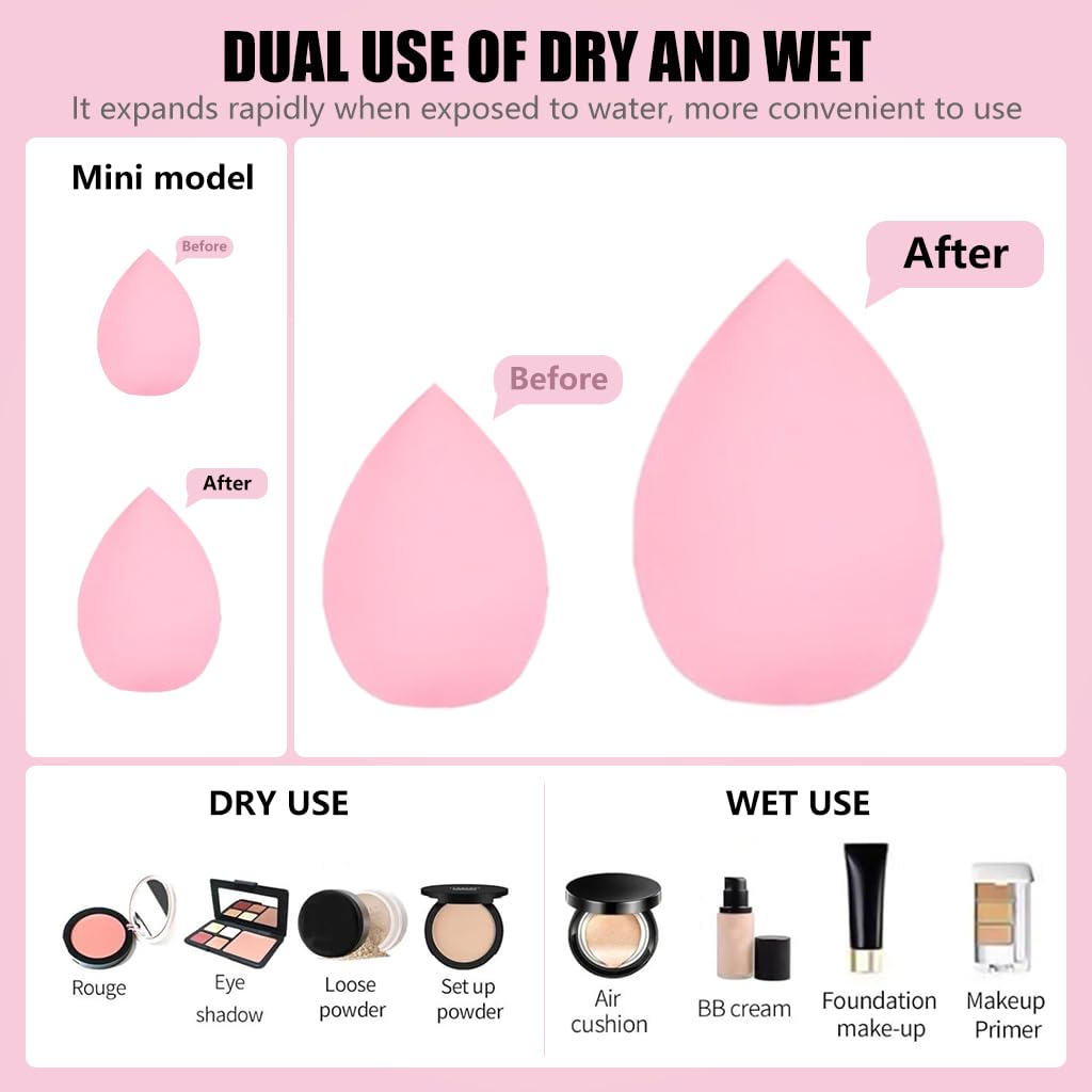 MAYCREATE Makeup Brushes Set for Daily Beauty Routine with 40 Pieces in Stylish Pink | Includes Sponges Headband and Face Pads