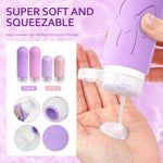 MAYCREATE Travel Bottle Kit for Toiletries with 48 pcs 60 and 90 ml leakproof silicone bottles | TSA compliant reusable set