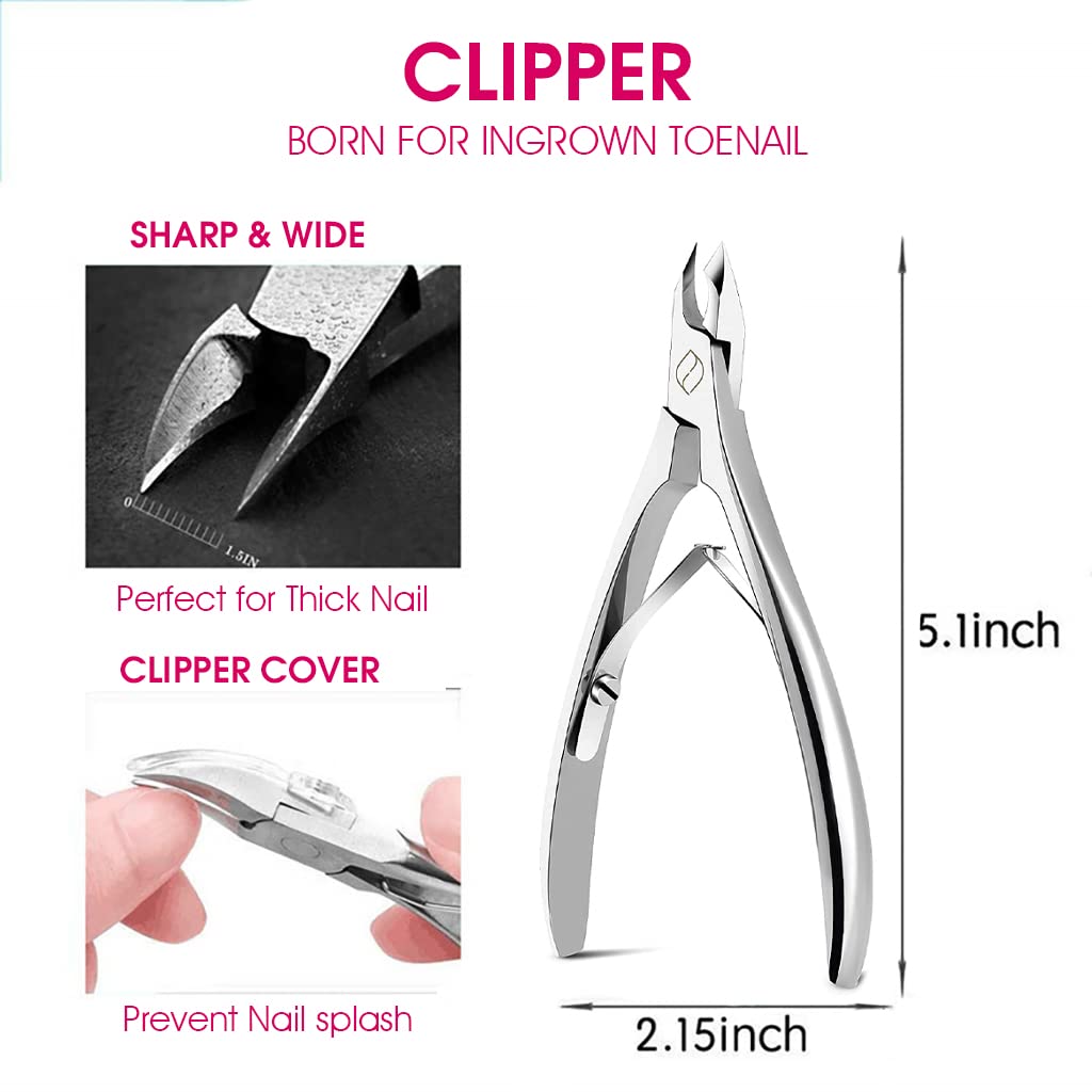 MAYCREATE Gel Nail Polish Remover Kit with Nail Clips, Cuticle Pusher and Cutter, Nail Files and Nail Buffer Tools Set for Home/Salon Nail Art Remover Supplies Nail Care Kit