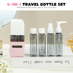 MAYCREATE Travel Bottles for Toiletries with Flip Lid Leak Proof Design 60 ml Pink Set | Refillable PE and PP Containers