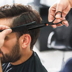 MAYCREATE Hair Cutting Scissors Kit for Home Use with Adjustable Screw & 10 Pcs Set | Stainless Steel for Men Women and Kids