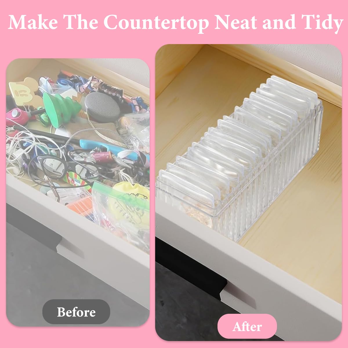 MAYCREATE Jewellery Organisers for Storage and Travel with 20 PVC Pouches and Acrylic Box | Transparent Anti-Tarnish Design