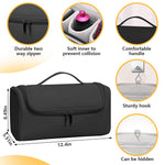 MAYCREATE Travel Storage Bag for Dyson Air wrap Holder Hair Styler Organizer for Airwrap Attachments Portable Storage Bag with Hanging Hook, Black (Bag Only)