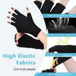 MAYCREATE Nylon Anti Uv Gloves For Gel Nail Lamp,Professional Upf50+ Uv Protection Gloves For Women Manicures,Nail Art Skin Care-Stretchy&Fingerless,Protect Hands From Uv Harm (Black),Pack of 2