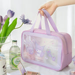MAYCREATE Toiletry Bag for Women with 25x16x10cm Capacity featuring Waterproof PVC | Cute Kuromi Travel Organizer Set