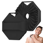 MAYCREATE Silicone Body Scrubber, Exfoliating Body Scrubber for Sensitive Skin, Soft Massage Body, More Hygienic Than Traditional Loofah, Gentle Exfoliating for Sensitive Skin, Black