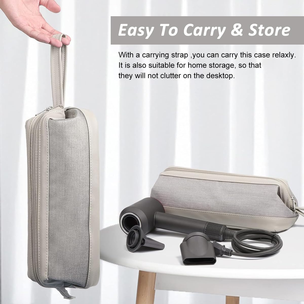 MAYCREATE Airwrap Travel Case for Dyson/Shark Flexstyle, Travel Pouch Compatible with Dyson Airwrap/Shark Flexstyle Complete Styler and Attachments, Travel Bag for Shark Hair Dryer Curling Iron