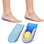 MAYCREATE Heel Lift Inserts for Heel Pain Relief with Massaging Gel Cushion 0.59 in | Silicone Heel Cups for Women and Men