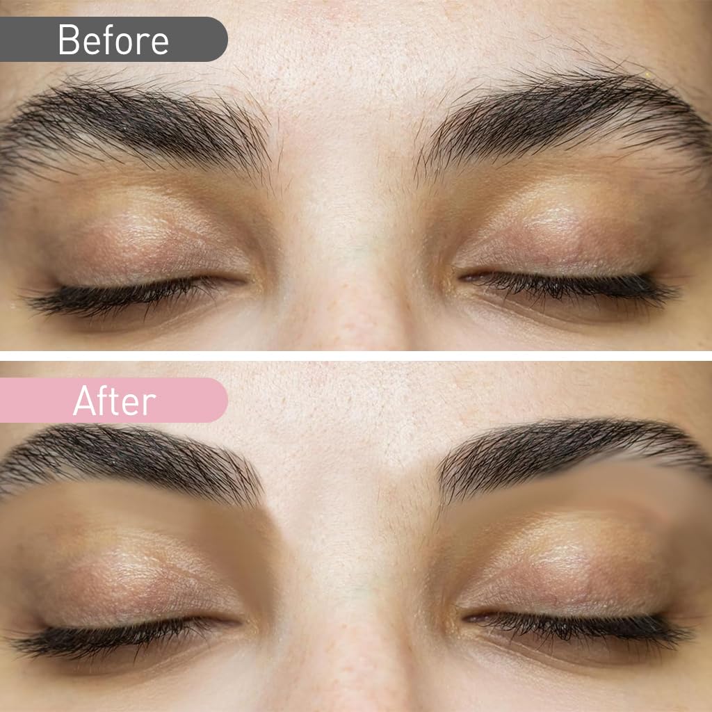 MAYCREATE 3Pcs Eye Brow Scissor Eyebrow Removal Tweezer Eyebrow Trimmer Razor Facial Hair Shaper Eyebrow Trimming Make Up Tool with PU Leather Case Shave and Hair Removal, Pink