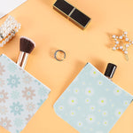 MAYCREATE Cosmetic Bag for Travel featuring Self Closing Design and 3 Pack 4.7x4.3in PU Leather