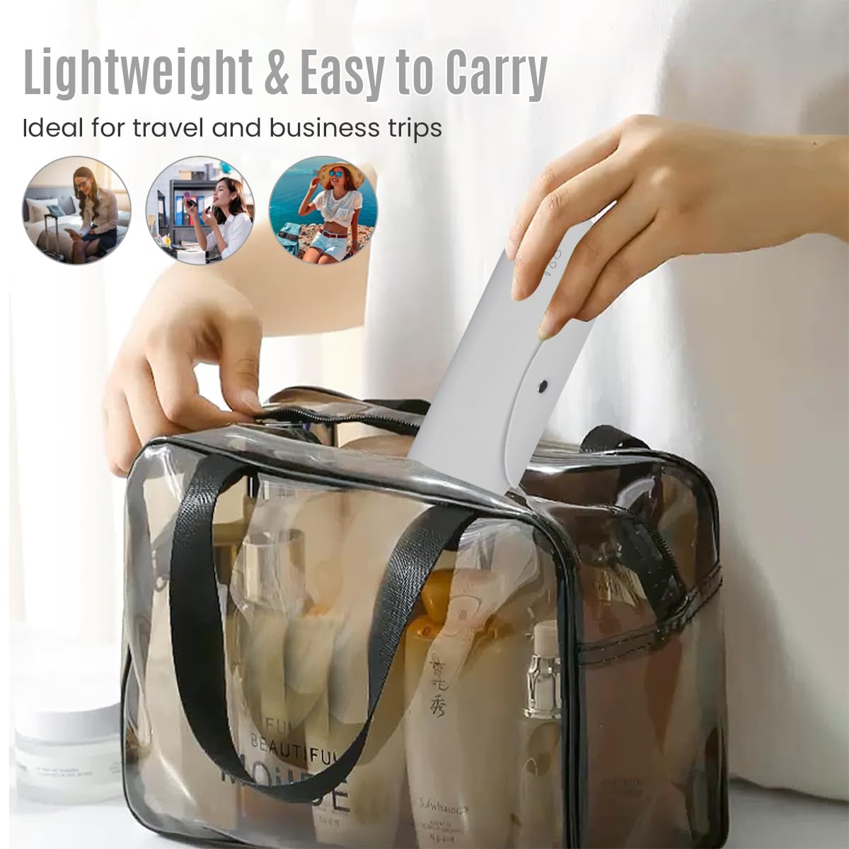 MAYCREATE Silicone Makeup Brush Holder for Travel with Secure Zipper Closure | 22.6×7.6 cm Khaki Case