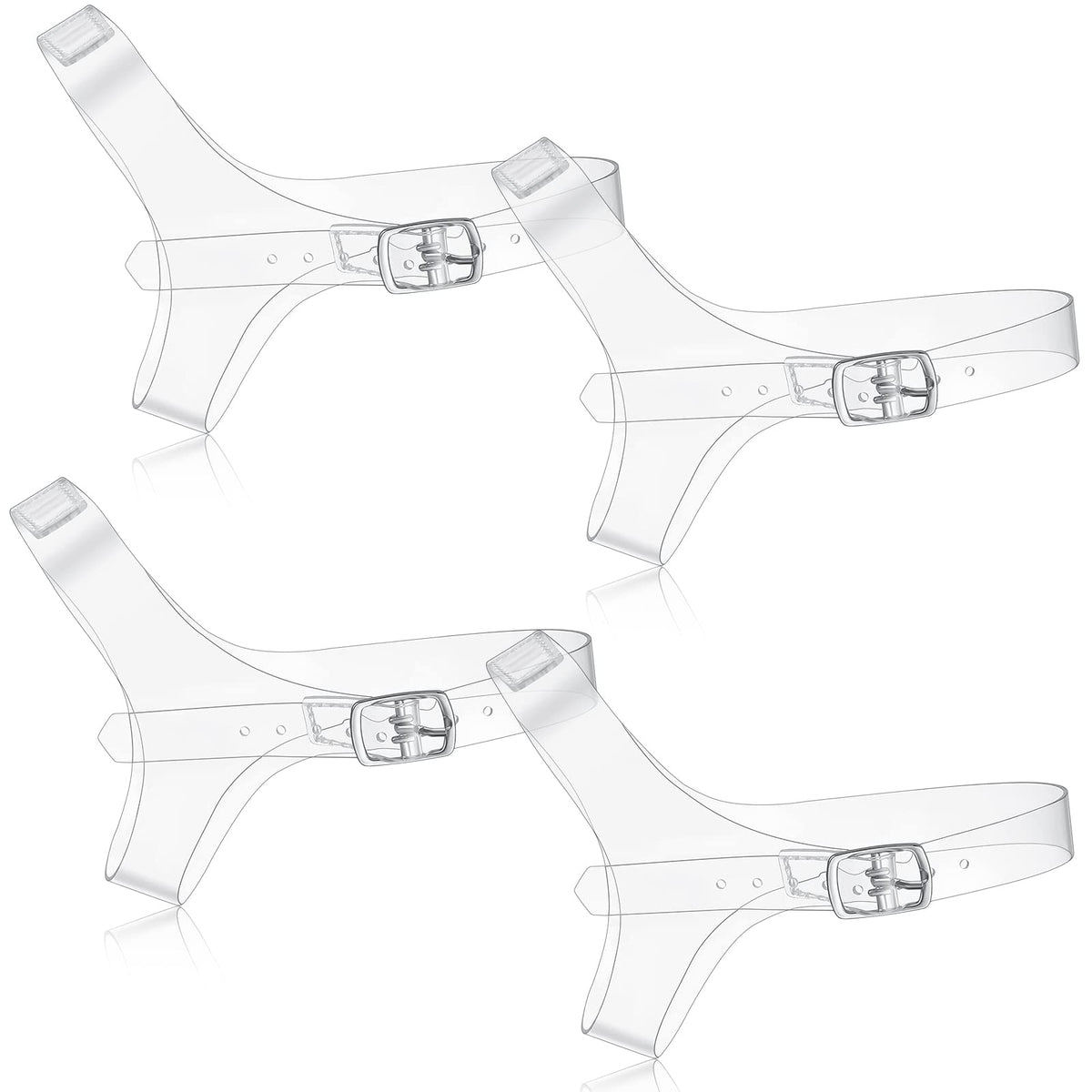 MAYCREATE Transparent Shoe Straps for High Heels Women | 2Pcs Adjustable and Removable Anti Slip