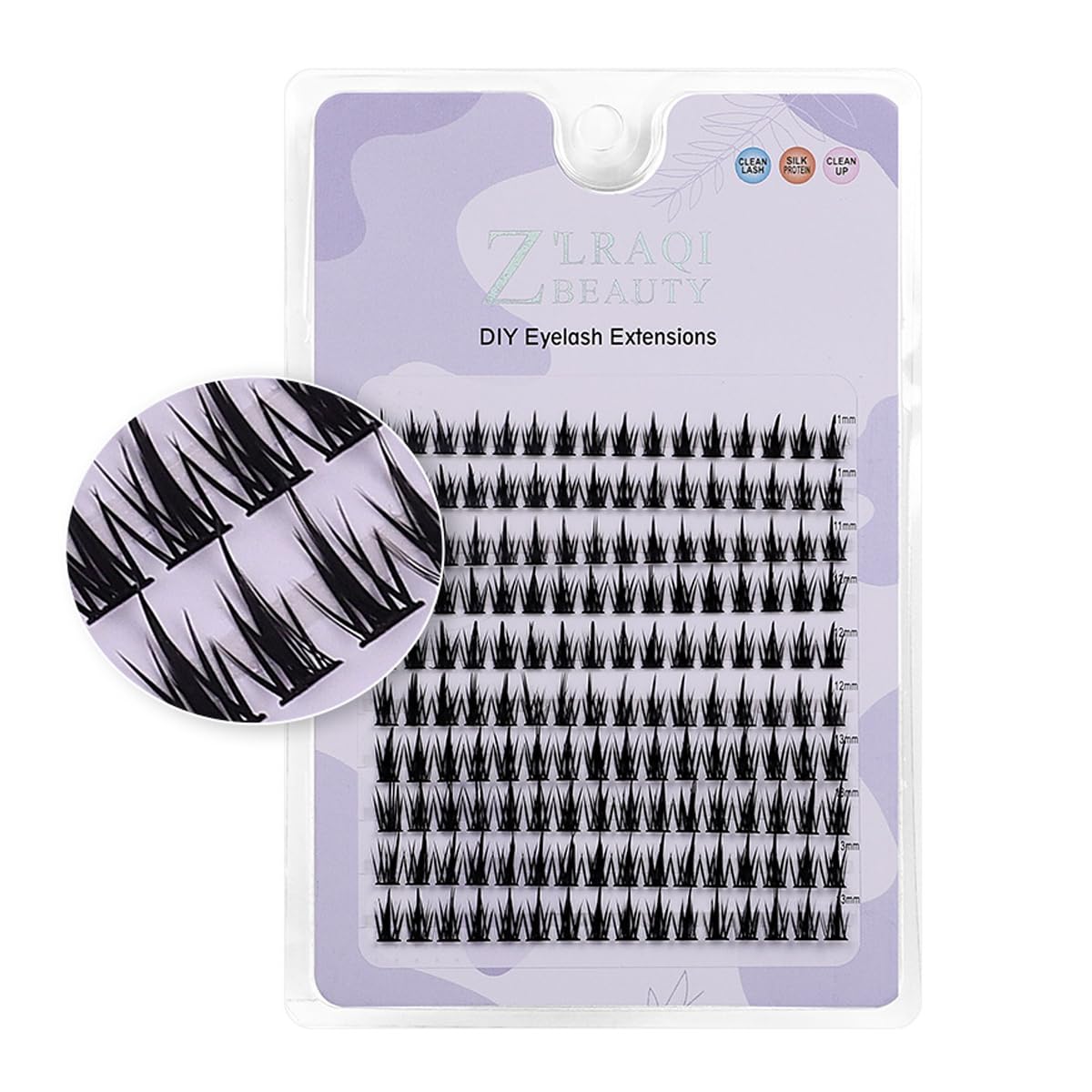 MAYCREATE False Eyelash Extensions Kit, DIY 160pcs Eye Lashes Clusters, 11-12-13mm Mixed Natural Curl False Eyelashes for Women Girls Home Use Wispy Lash