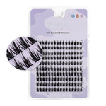 MAYCREATE False Eyelash Extensions Kit, DIY 160pcs Eye Lashes Clusters, 11-12-13mm Mixed Natural Curl False Eyelashes for Women Girls Home Use Wispy Lash