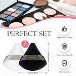MAYCREATE 2pcs Triangle Powder Puff For Women Makeup Sponge puff Face Dry Wet Makeup Puff for Loose Powder Body Powder, Cotton Cosmetic Sponge for Contouring, Under Eyes and Corners
