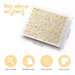 MAYCREATE Nail Stickers for French Manicure with 30 Sheet 3D Self Adhesive Gold Line Designs | Acrylic Nail Art Decals for Women