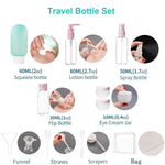 MAYCREATE Travel Bottles Set for Toiletries with Leakproof Recyclable PET Design | 11Pcs Containers