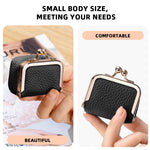 MAYCREATE Small Jewelry Box for Rings and Necklaces with Clasp Lock 2.6x1.77x1.37 in Black