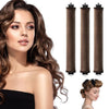 MAYCREATE Heatless Hair Curler, Flexible Curling Rod with Hook, Satin Rollers for All Hair Types, No Heat Curls to Sleep for Curl Rods, Heatless Curls for Blowout Hair, Brown