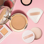 MAYCREATE 2pcs Makeup Sponge Beauty Blender Sponge Ultra Soft Triangle Round Powder Puff for Liquid Foundation Concealer And Powder - Wet & Dry Dual Use