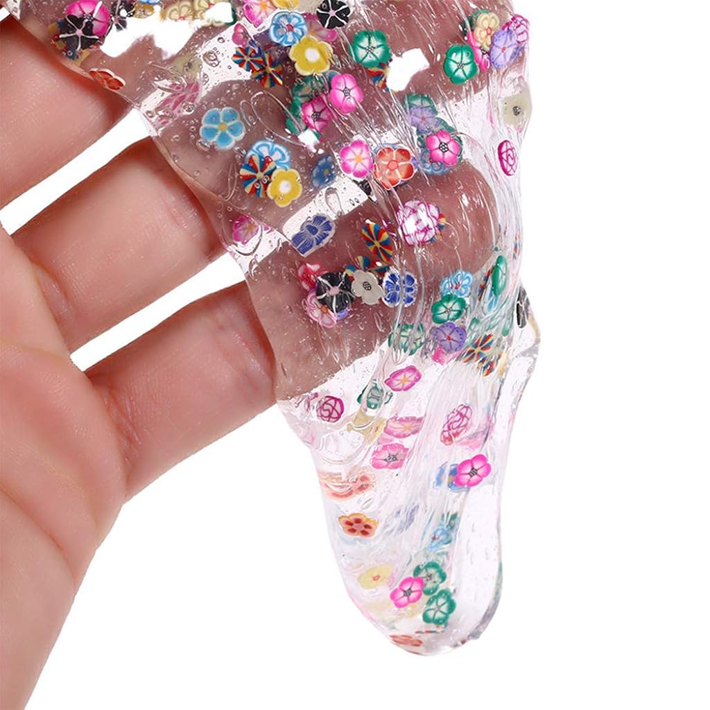 MAYCREATE 2 Boxes 3D Nail Art Kit Fruit Polymer Slices DIY Nail Art Slices Colorful Crystal Flower Fruit Clay Nail Slice Nails Sequins DIY Nail Art Marking Tools